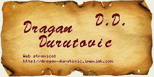 Dragan Durutović vizit kartica